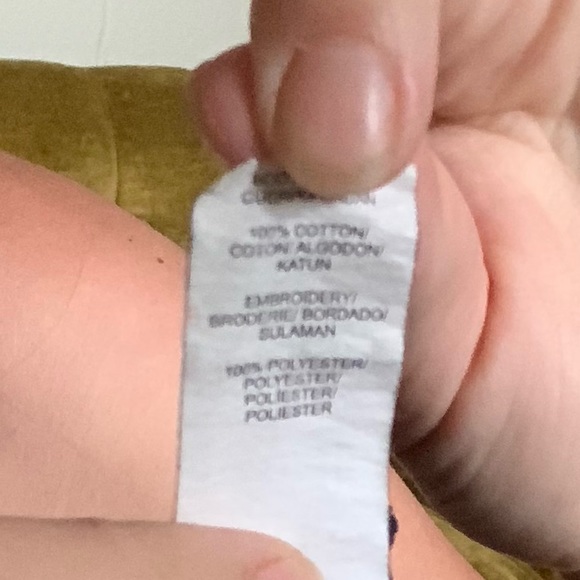 💛 Lucky brand navy blue side embroidered tank top - Picture 14 of 14